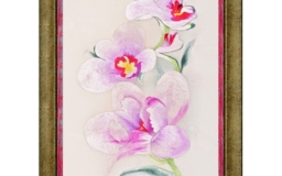 Вышитая картина Ветка нежной орхидеи