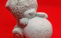 3D фигура Мишка с елочной игрушкой