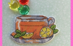 Подставка формовая под чашечку "Чай с лимоном"