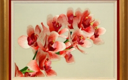 Вышитая картина Ветка орхидеи