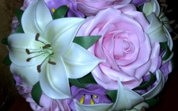 Светильник Букет из роз и лилий